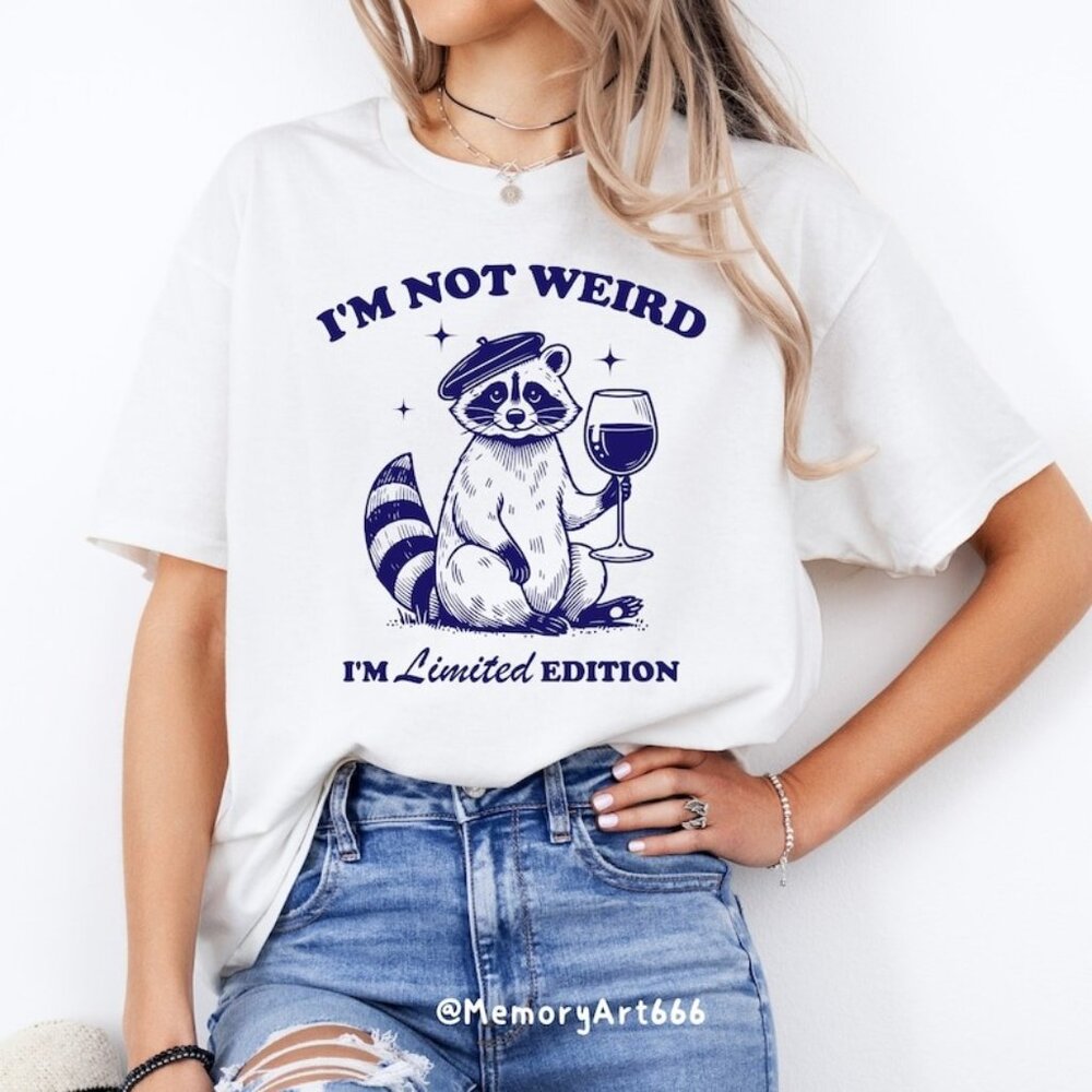 Trendy Funny Self Care Cute Racoon Trash Panda Quotes T-Shirt
